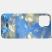 Gewoon handgeschreven eigen naam Blauwe hemelwolke Case-Mate iPhone Case (Achterkant (horizontaal))