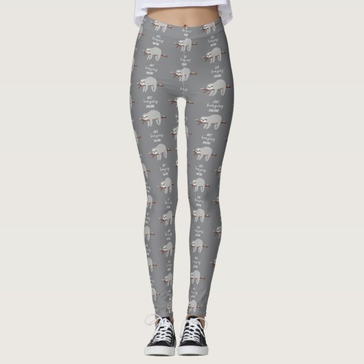 Gewoon hangen rond leuke luie luiaard leggings (Voorkant)