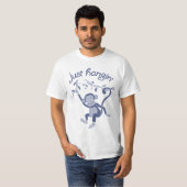 Gewoon hangend funky aap t-shirt paarse (Voorkant volledig)