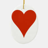 Gewoon hart keramisch ornament (Voorkant)