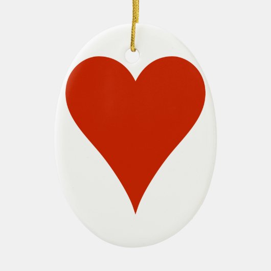 Gewoon hart keramisch ornament (Voorkant)