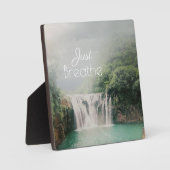 Gewoon het Calming Citaat met de Foto van de Water Fotoplaat (Voorkant)