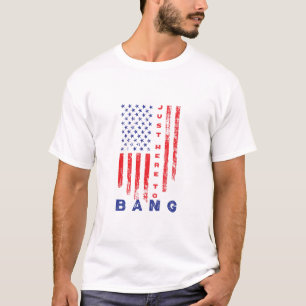 Gewoon hier om Amerikaanse honkbal te knallen 4 ju T-shirt