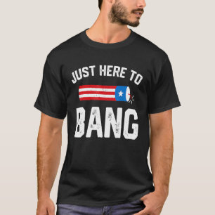 Gewoon hier om de Amerikaanse vlag 4 juli te knall T-shirt
