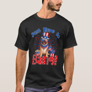 Gewoon hier om grappige vierde juli van 4 juli te  t-shirt