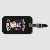 Gewoon hier om te knallen USA vlag bier kat lover  Bagagelabel (Voorkant (horizontaal))