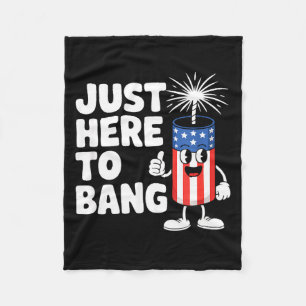 Gewoon hier om usa grappig vuurwerk te knallen Gew Fleece Deken