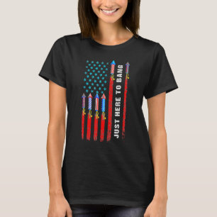 Gewoon hier om vuurwerk te verbranden... ons vlagg t-shirt