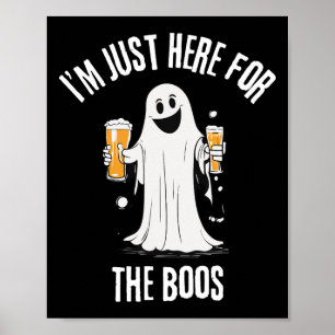 Gewoon hier voor de Boos Funny Ghost Halloween Poster