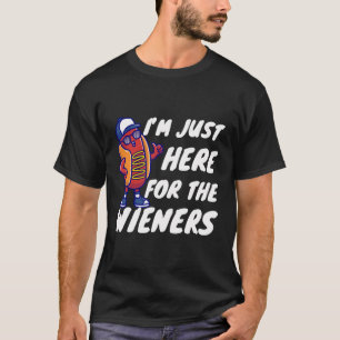 Gewoon hier voor de Wieners Shirt Hot Dog Funny 4t