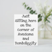 Gewoon hier zitten briefkaart (Staand voorkant)