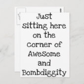 Gewoon hier zitten briefkaart (Voorkant / Achterkant)