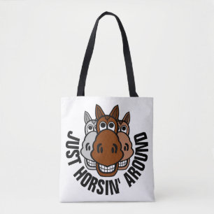 Gewoon Horsin, rond, paard Draagtas