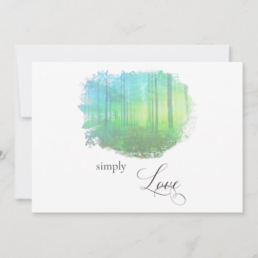 "GEWOON HOUDEN VAN Bossen Rustic Forest Wedding Kaart (Voorkant)