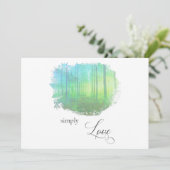 "GEWOON HOUDEN VAN Bossen Rustic Forest Wedding Kaart (Staand voorkant)