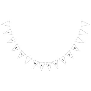 Gewoon huwelijksbruinbankanner vlaggetjes