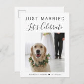 Gewoon huwelijksfeest aankondigingskaart (Voorkant / Achterkant)