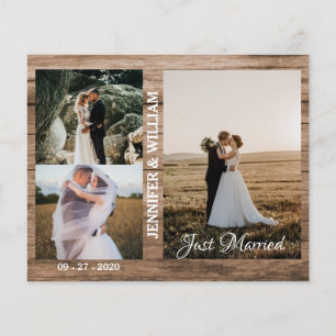 Gewoon huwelijksfoto Collage Wedding Aankondiging