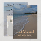 Gewoon huwelijksreis foto aankondiging (Voorkant / Achterkant)