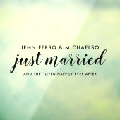 Gewoon huwelijkswagen raamsticker (Vel 3)