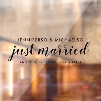 Gewoon huwelijkswagen raamsticker