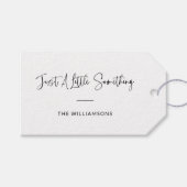 Gewoon iets minimalistisch gepersonaliseerd cadeaulabel (Voorkant (Horizontaal))