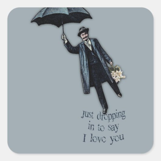 Gewoon in de Valentijn vallen Vierkante Sticker (Voorkant)