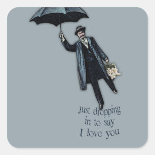 Gewoon in de Valentijn vallen Vierkante Sticker
