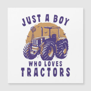 Gewoon Jongen Die Van Tractors Boeren Trucks Houdt