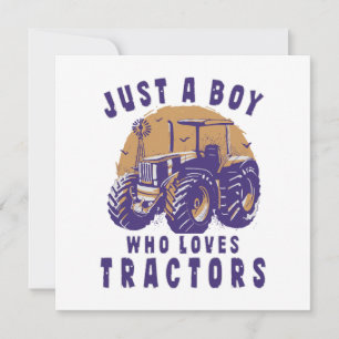 Gewoon Jongen Die Van Tractors Boeren Trucks Houdt