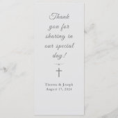 Gewoon katholiek wit bruiloft menu (Achterkant)