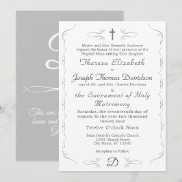 Gewoon katholieke bruiloft uitnodiging