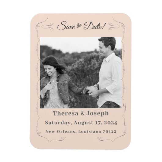 Gewoon katholieke bruiloft uitnodiging magneet (Verticaal)