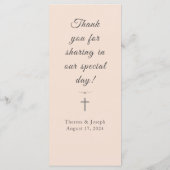 Gewoon katholieke champagne roze bruiloft menu (Achterkant)