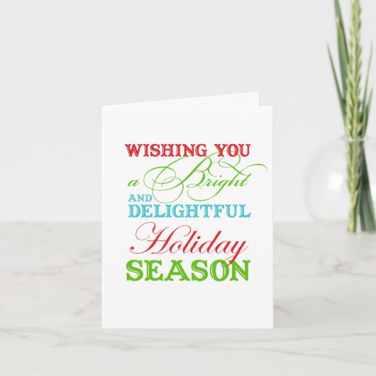 Gewoon kerstgroet zakelijke logo feestdagen kaart (Voorkant)