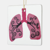 Gewoon kerstversiering doorbreken keramisch ornament (Links)