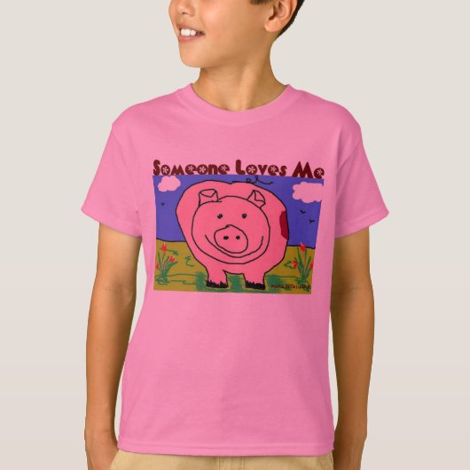 Gewoon Kinder op het hart - Varkens (1c) - iemand T-shirt (Voorkant)