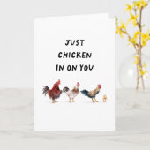 Gewoon kip op je af kaart (Gele Bloem)