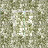 Gewoon kittens groen stof (Delen)