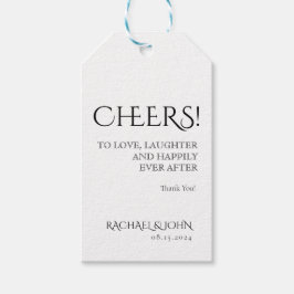 Gewoon klassieke wijn shooter gunst tag cadeaulabel