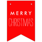 Gewoon kleuren en jouw tekst: MERRY CHRISTMAS Vlaggetjes (Tweede vlag)