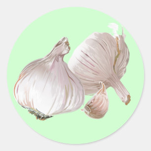 Gewoon knoflook ronde sticker