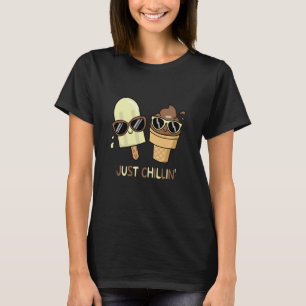 Gewoon koelen in het koelen Ontbijl Verblijf kalm T-shirt