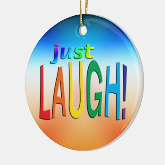 Gewoon Laugh Keramisch Ornament (Links)