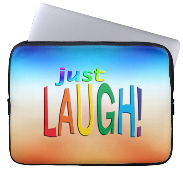 Gewoon Laugh Laptop Sleeve (Voorkant)