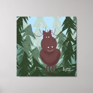 Gewoon lekker rond gestrekt canvas afdruk