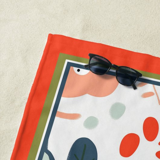 Gewoon leuk bloemenontwerp strandlaken (In situ)