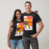 "Gewoon Lickin"...!" op een zwarte T-shirt (Unisex)