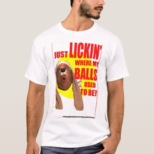 "Gewoon Lickin...!" Wit T-shirt (Voorkant)