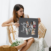 Gewoon liefde 16 foto collage bruiloft cadeau canvas afdruk